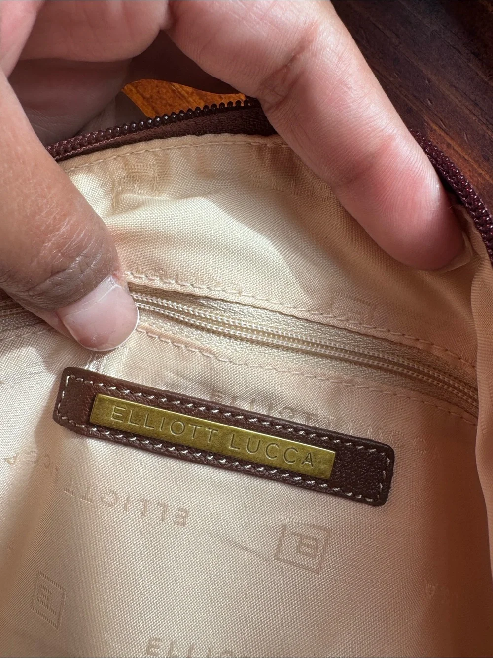Elliott Lucca Braided Detail Leather Hobo - Dark Brown